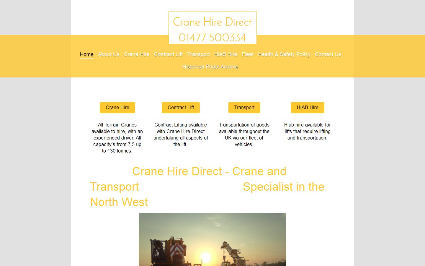 Crane Hire Direct Website