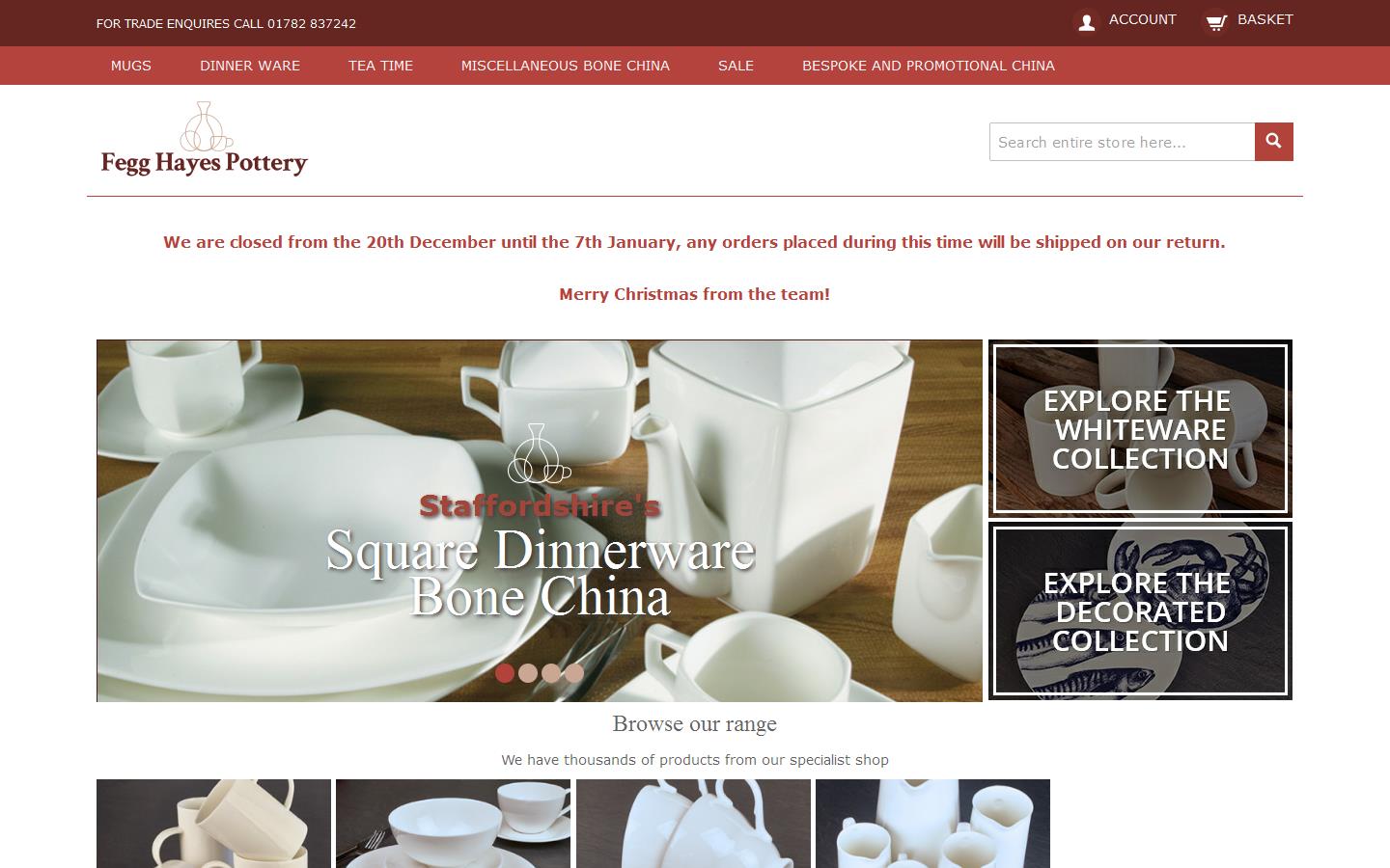 Fegg Hayes Pottery Ltd Website