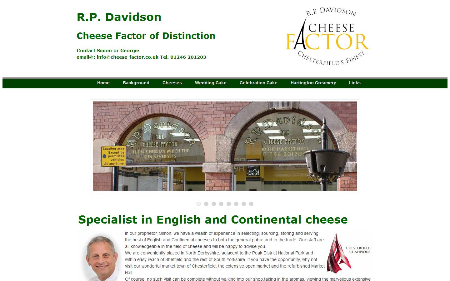 R P Davidson Cheese Factor Website