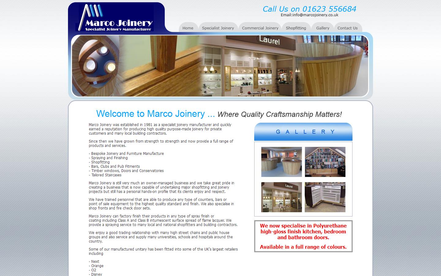 Marco Joinery Website