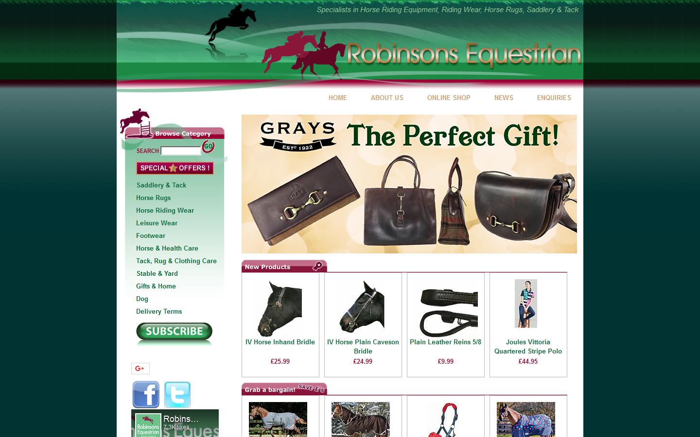 Robinsons Equestrian Website