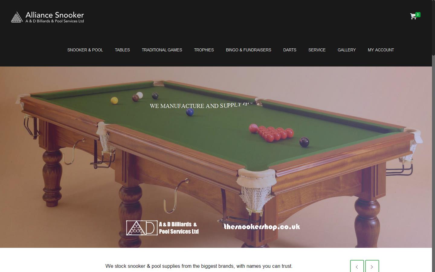 Alliance Snooker Website