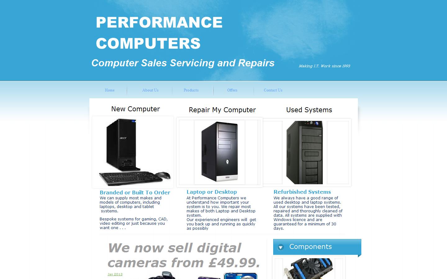 Performance Computers Website