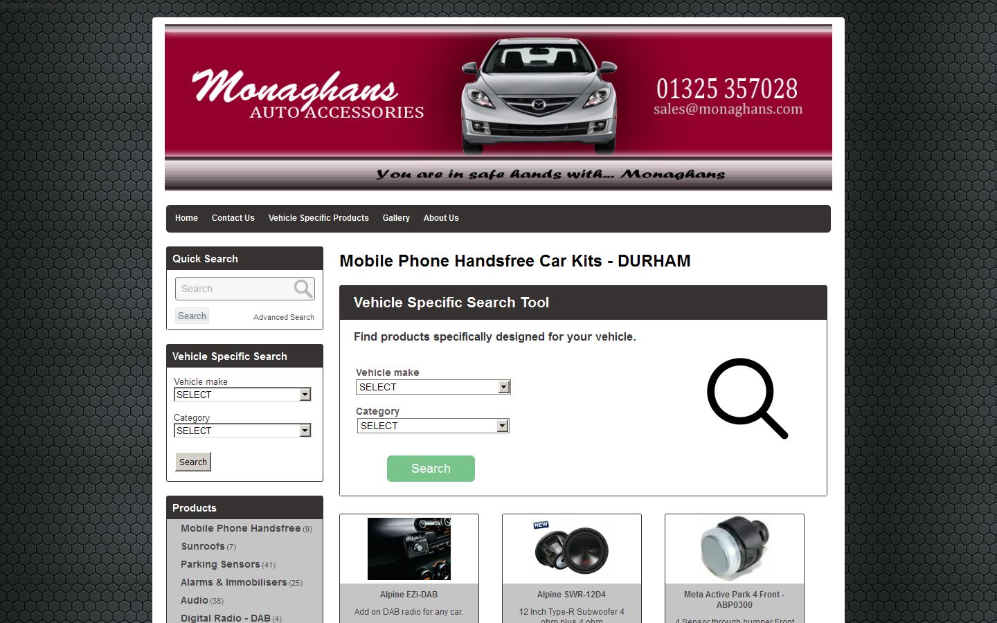 Monaghans Auto Accessories Website