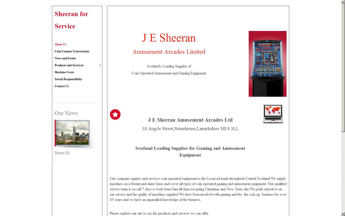 J E Sheeran Ltd Website