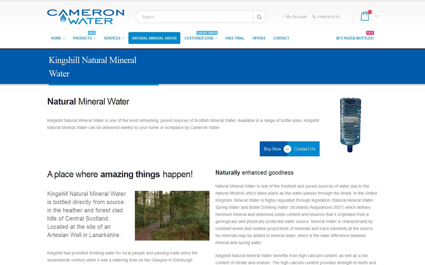 Kings Hill Mineral Water Website