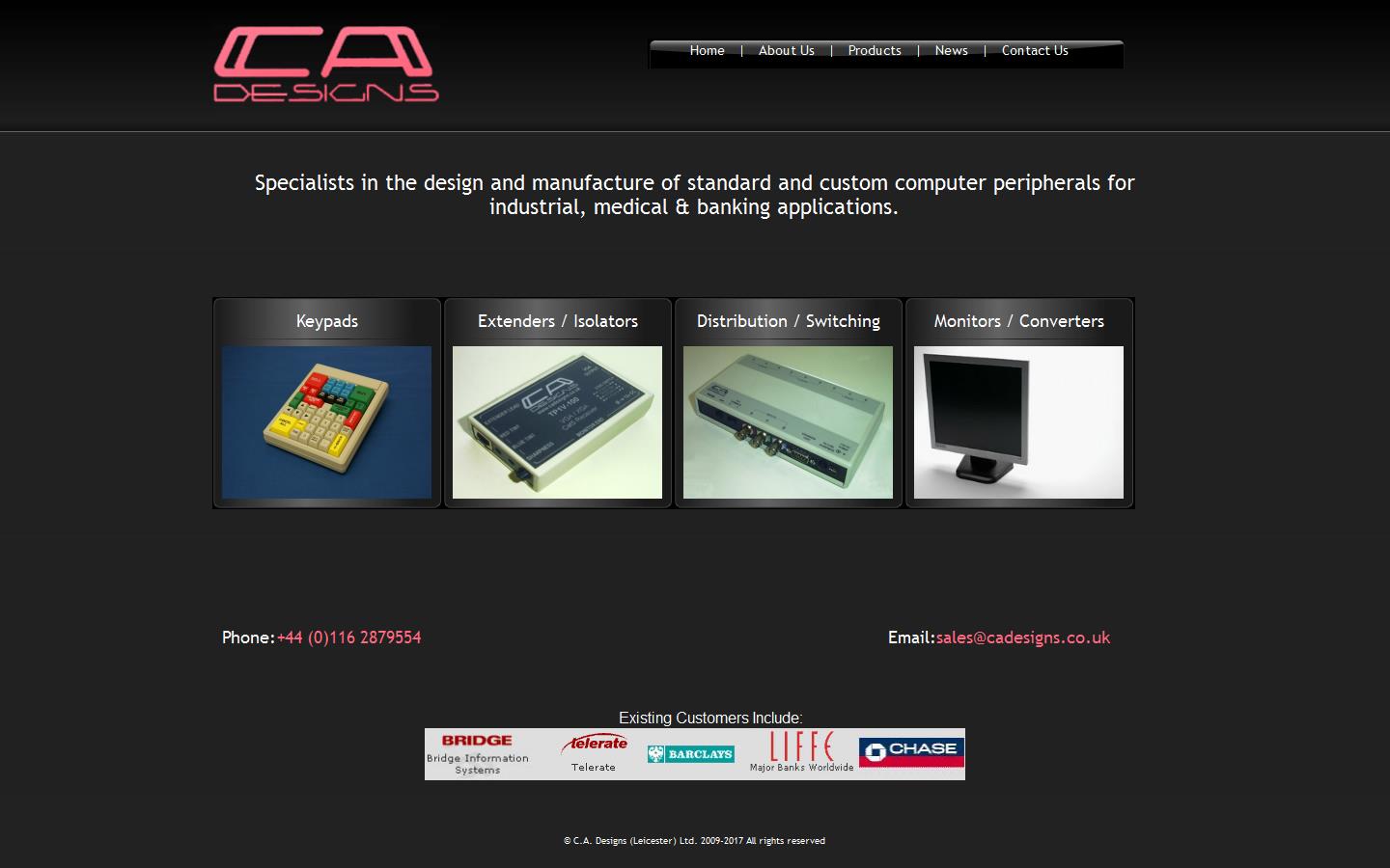 C A Designs Ltd Website