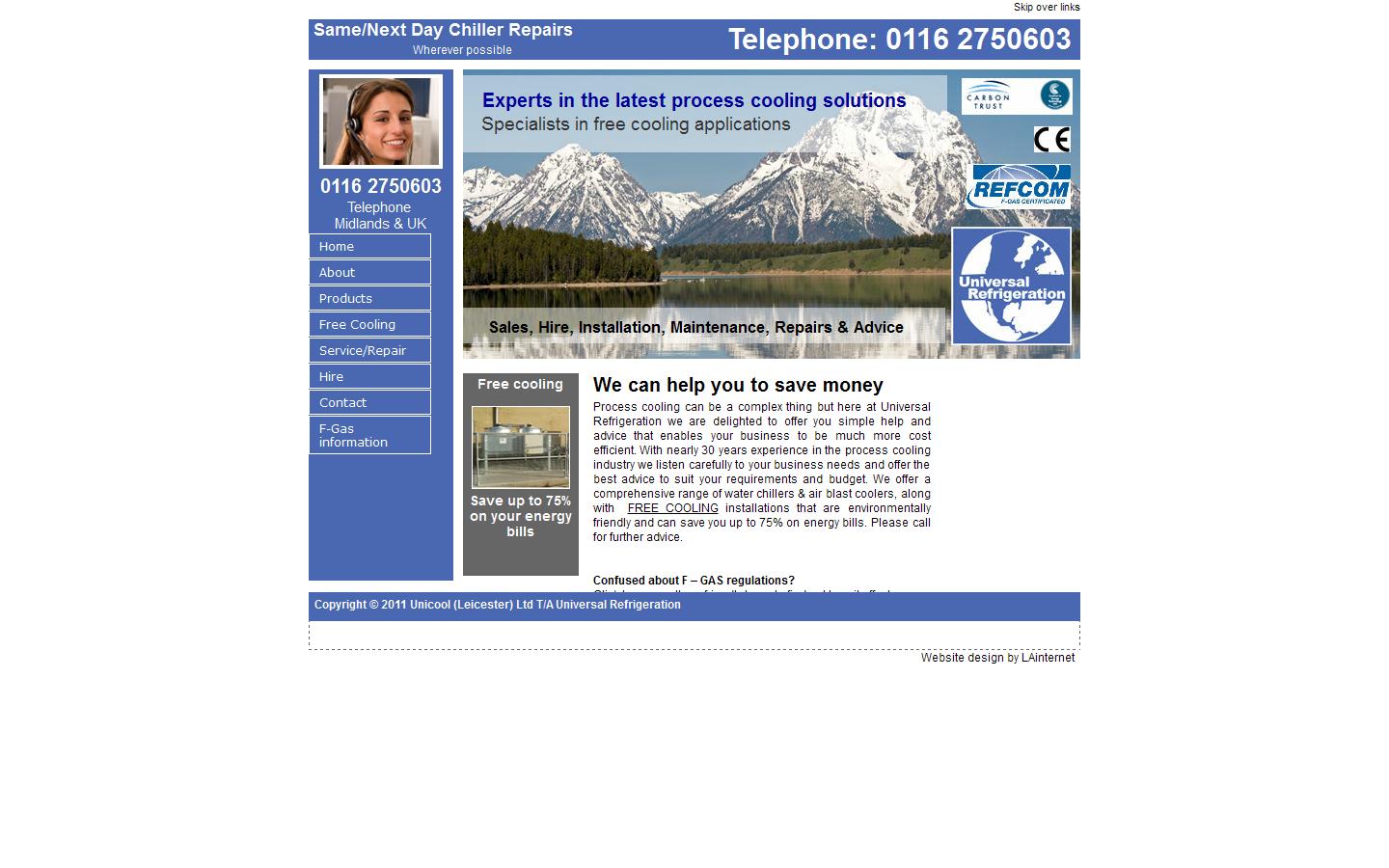 Universal Refrigeration Website