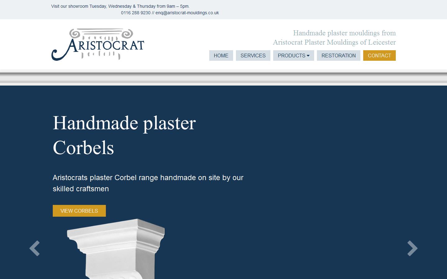 Aristocrat Plaster Mouldings Website