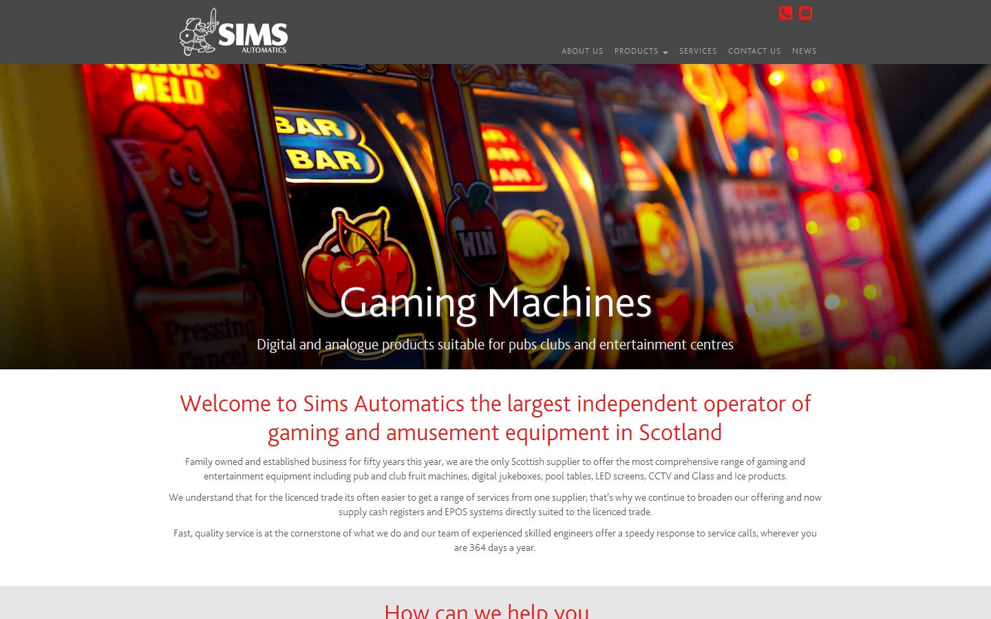 Sims Automatics Ltd Website