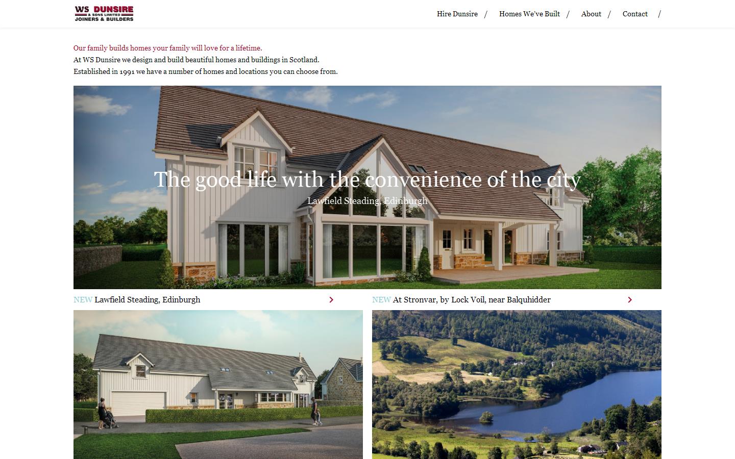 W S Dunsire & Sons Ltd Website