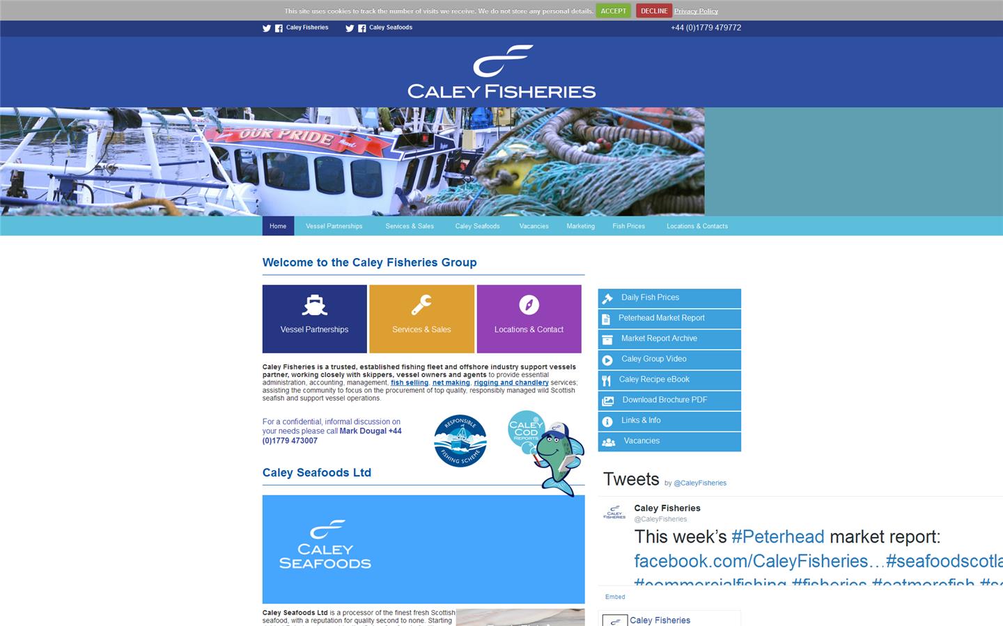 Caley Fisheries Website
