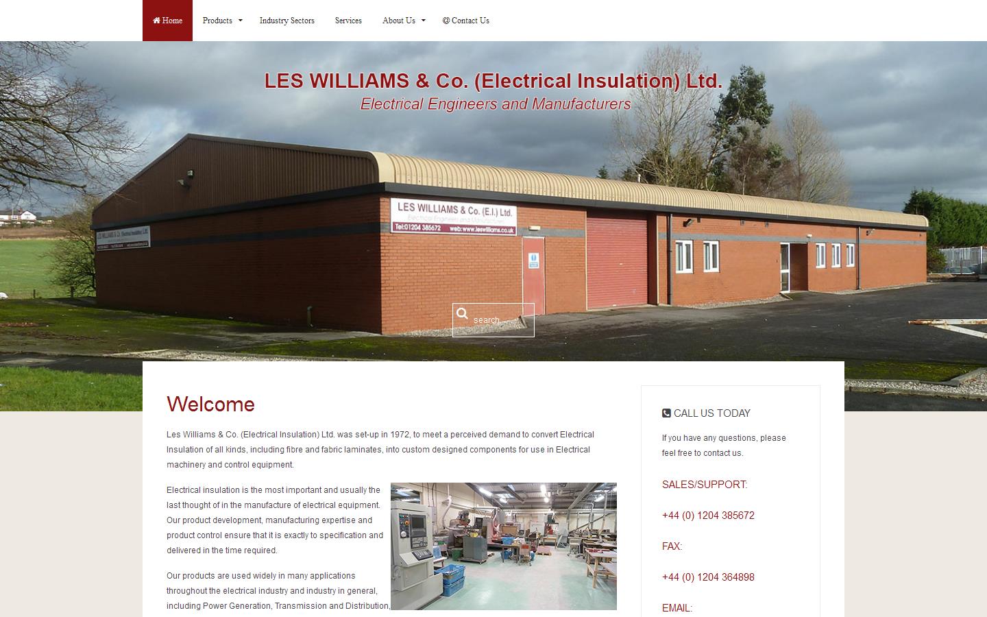 Les Williams & Co Electrical Insulation Ltd Website
