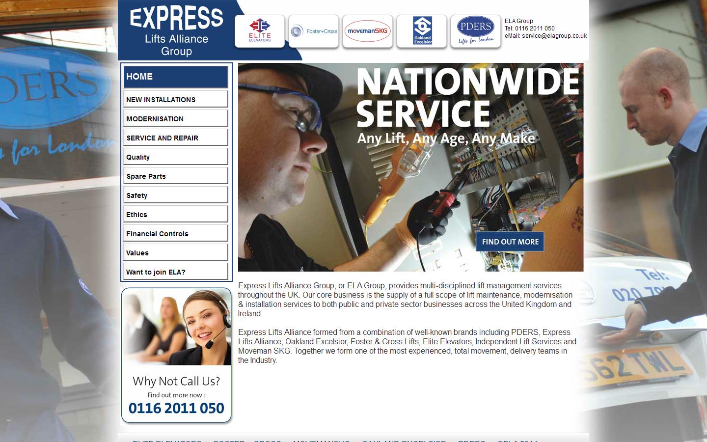 Express Lifts Alliance Group Website