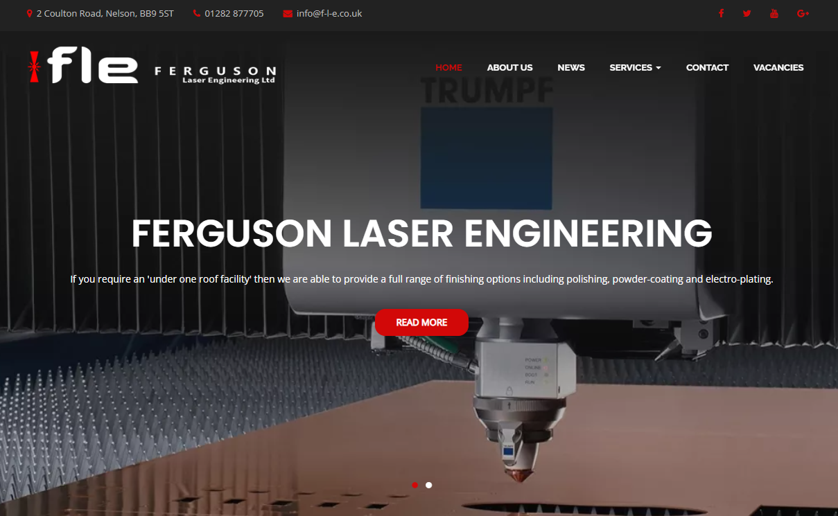 Ferguson Laser Engineering Ltd Website