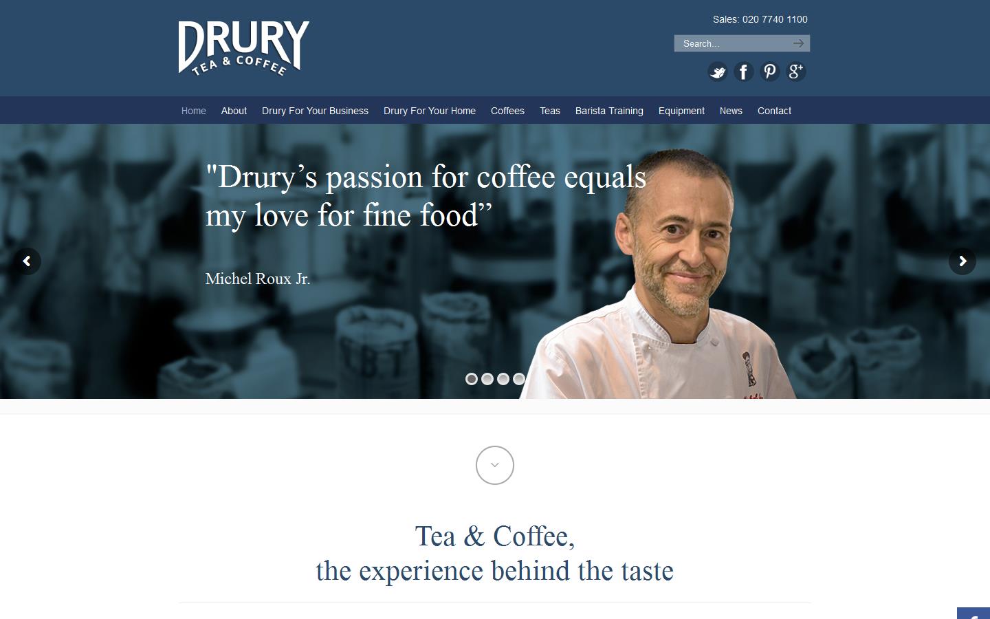 Drury Tea & Coffee Company Website