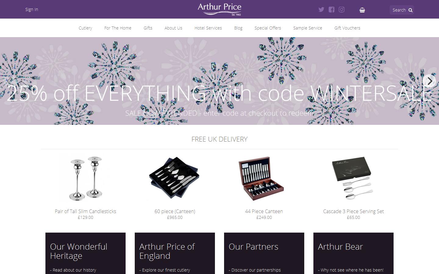 Arthur Price Website