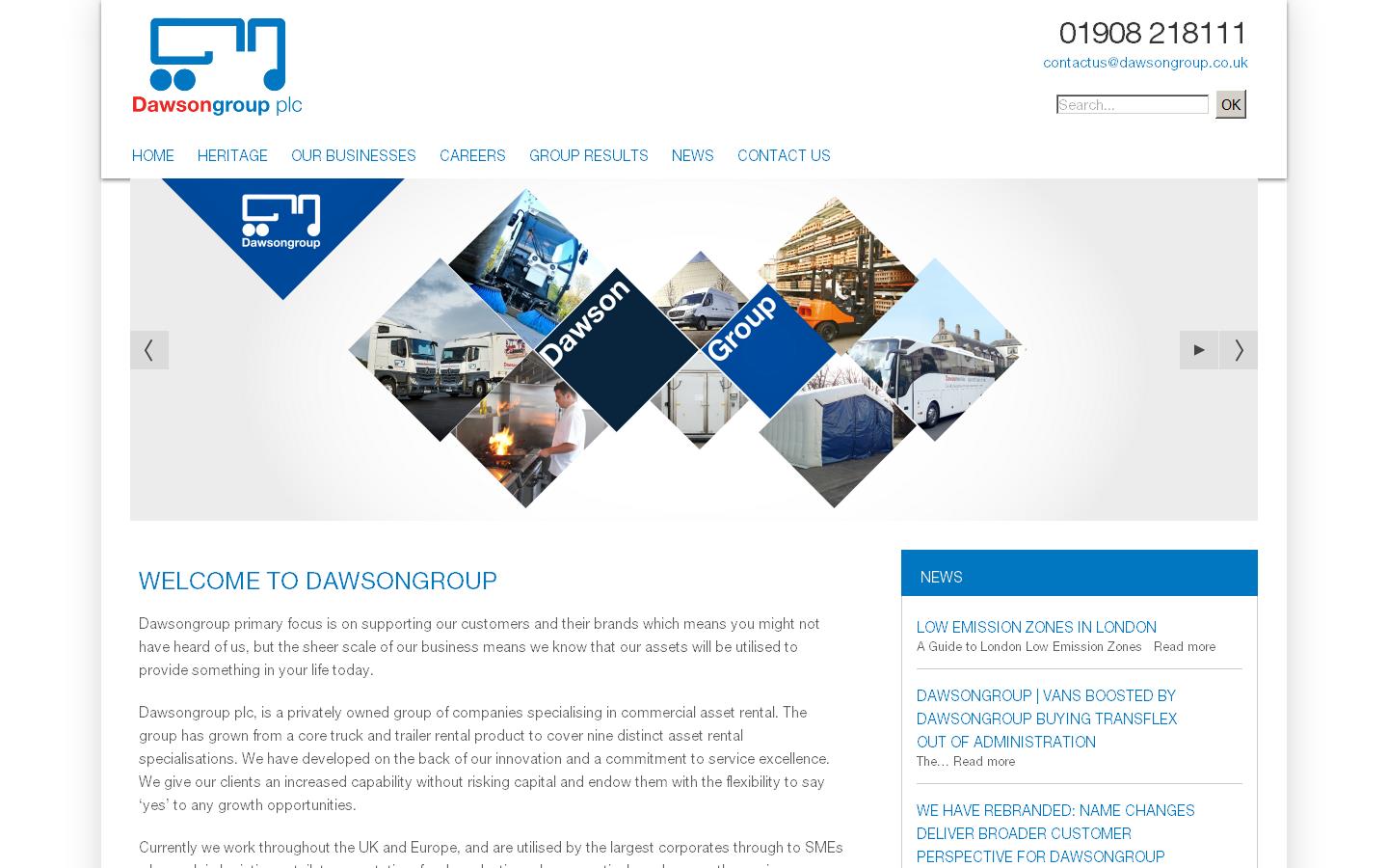 Dawson Group Plc Website