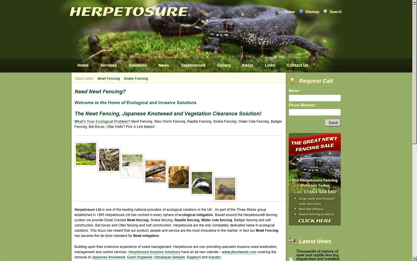 Herpetosure Ltd Website