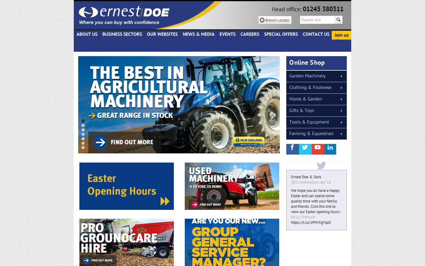 Ernest Doe & Sons Ltd Website