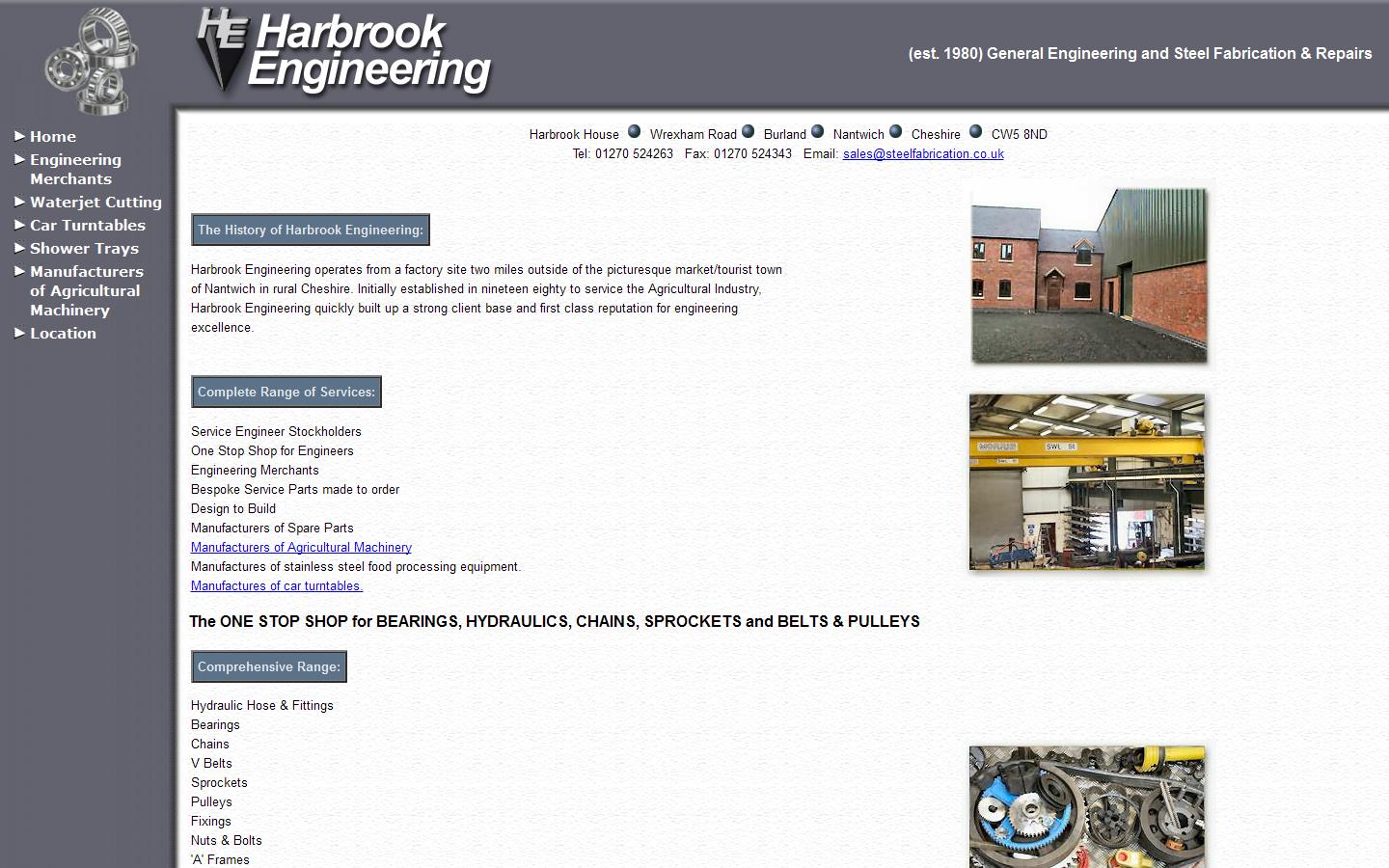 Harbrook Engineering Website