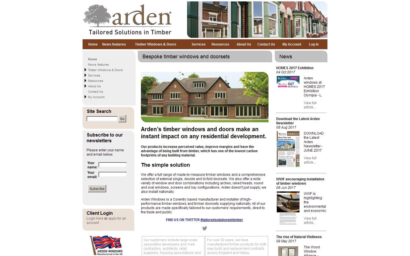 Arden Windows Website