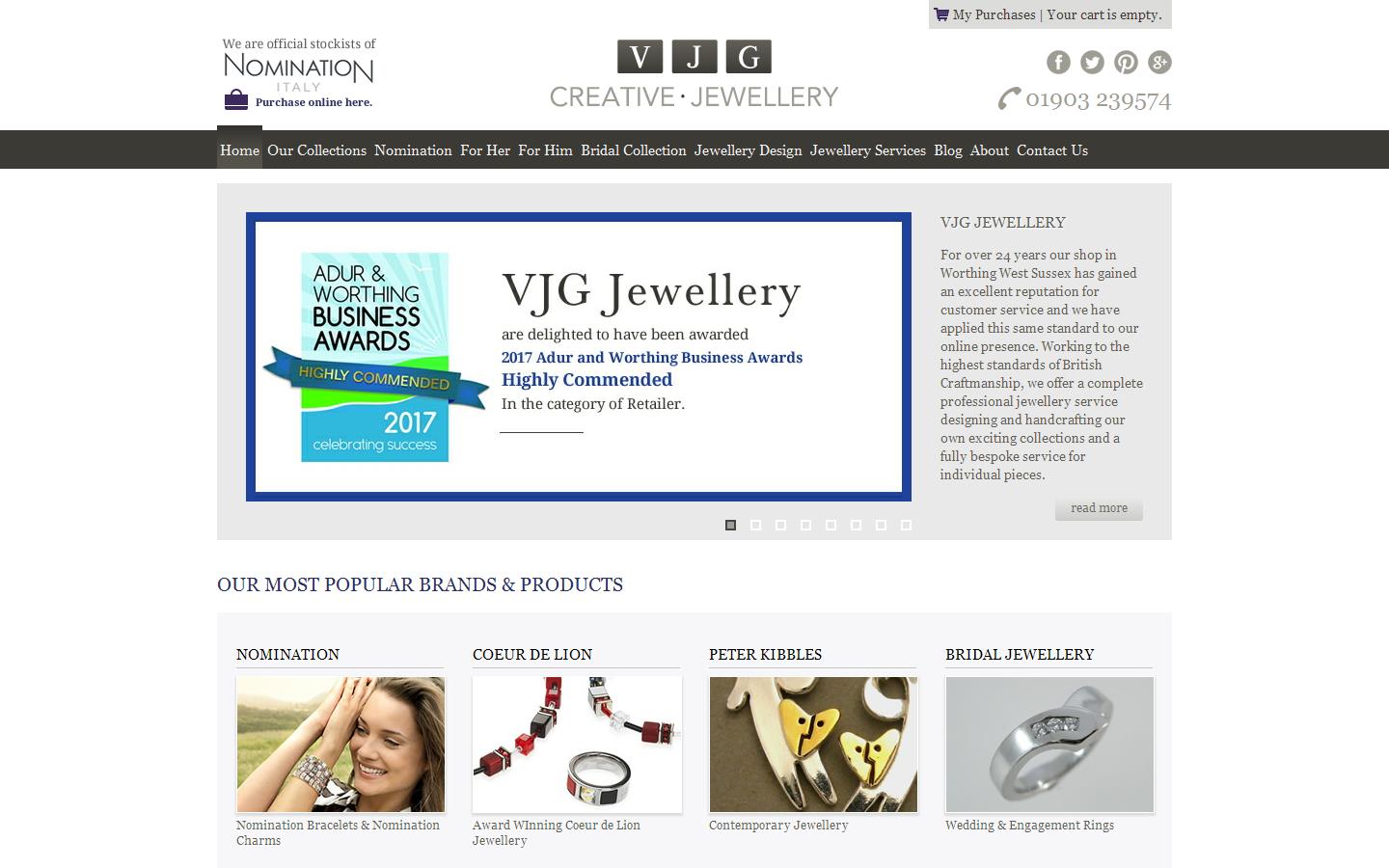 V J G Jewellery Website