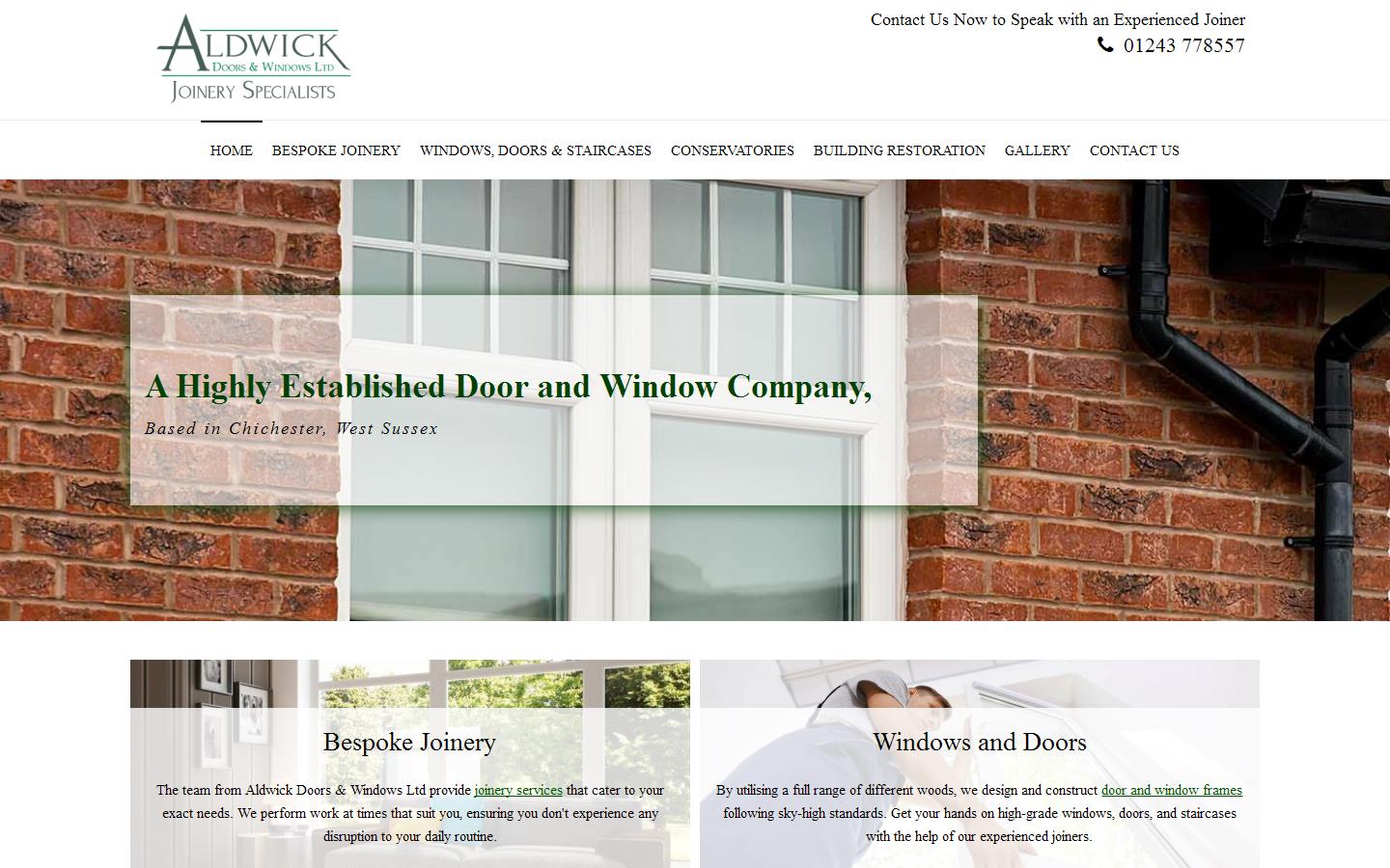 Aldwick Doors & Windows Ltd Website