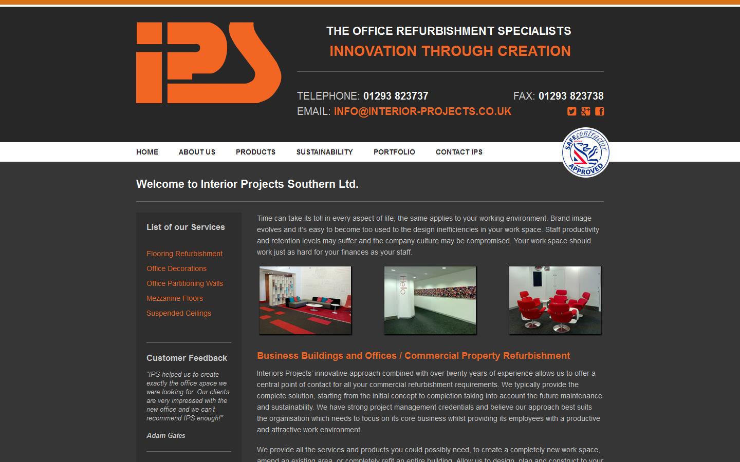 Interior Projects Southern Ltd Website