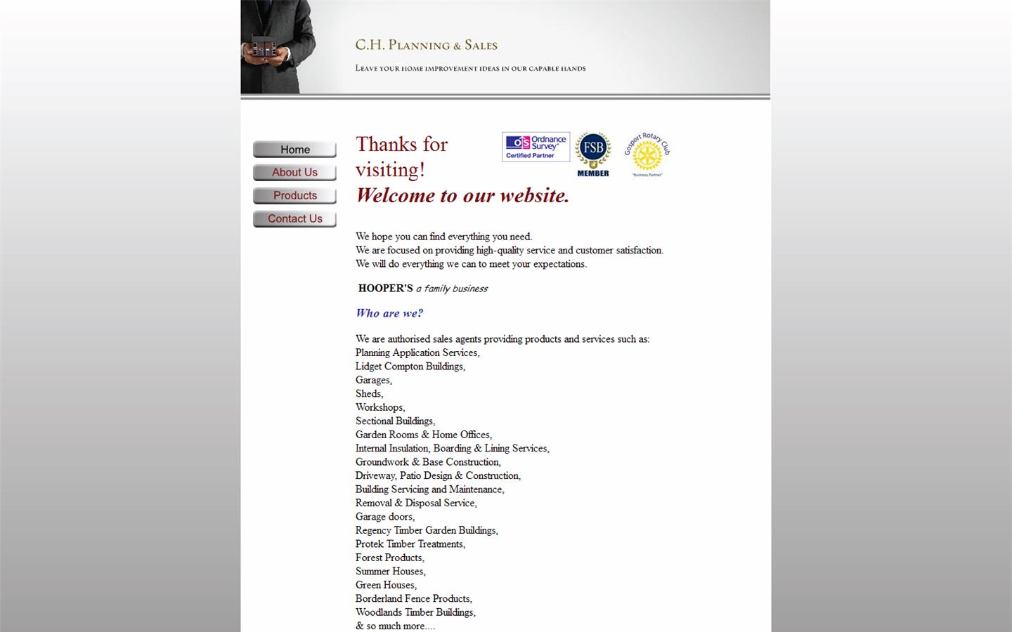 C H Planning & Sales Website
