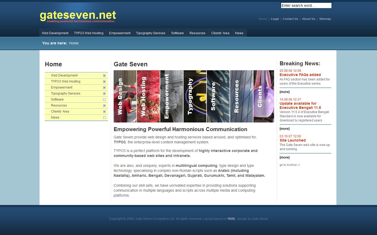 Gate Seven Computers Ltd Website