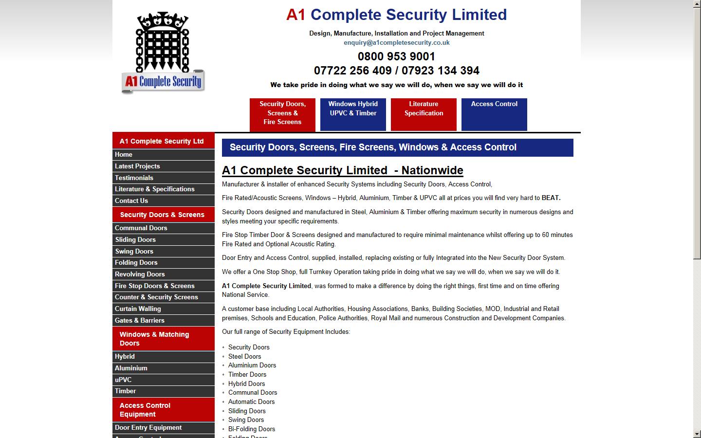 A1 Complete Security Website