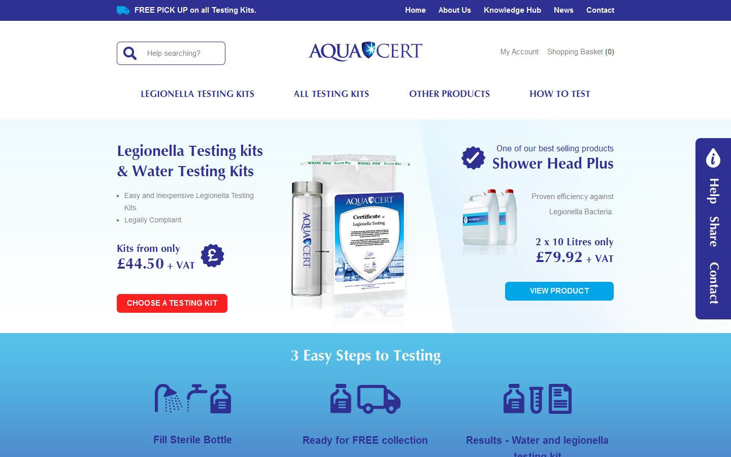 Aquacert Ltd Website