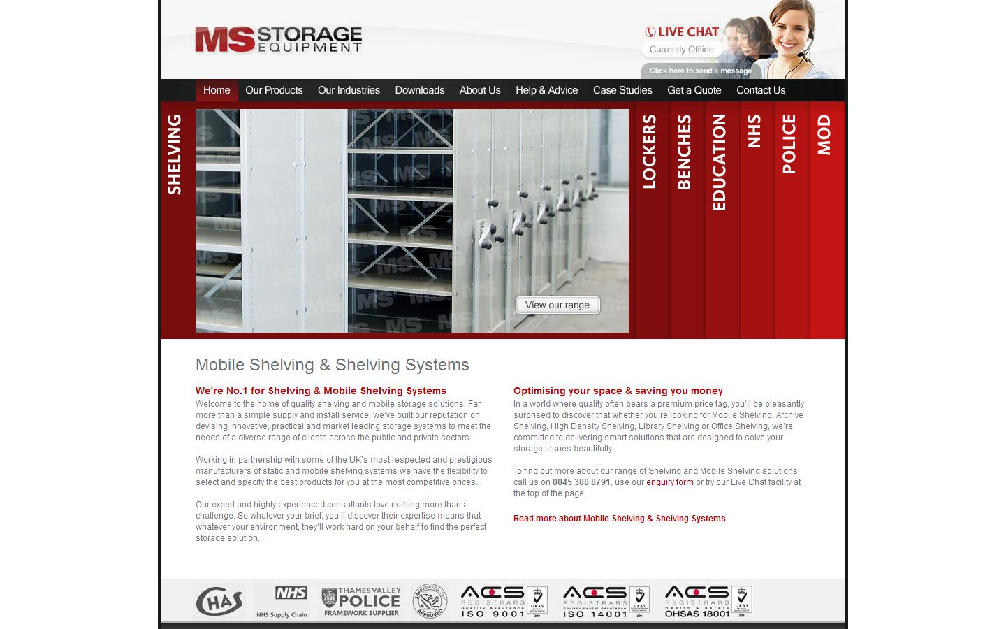 MS Storage Equipment Ltd Website