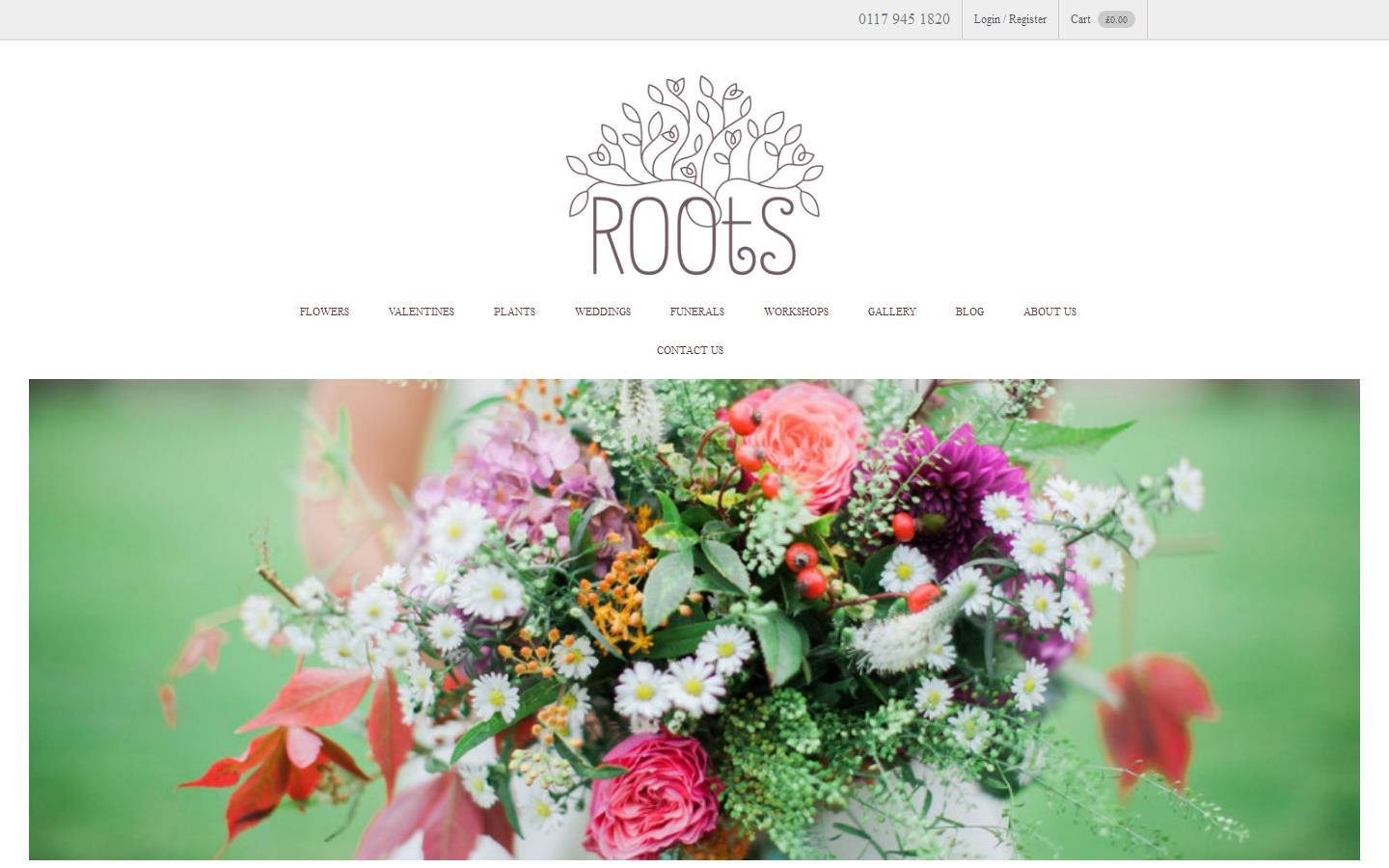 Roots Floral Designs Website