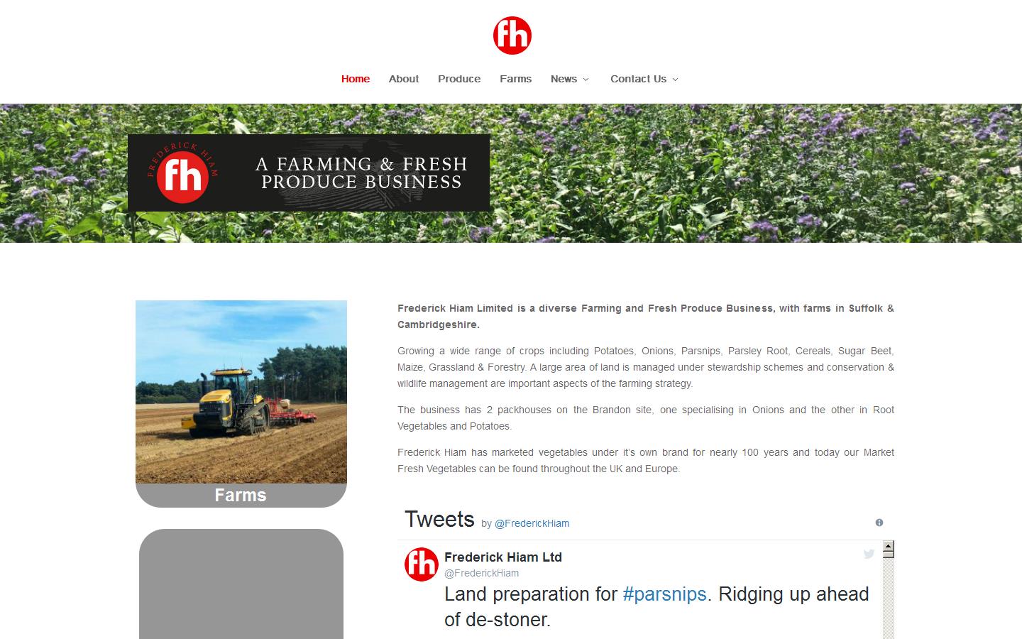 Frederick Hiam Ltd Website