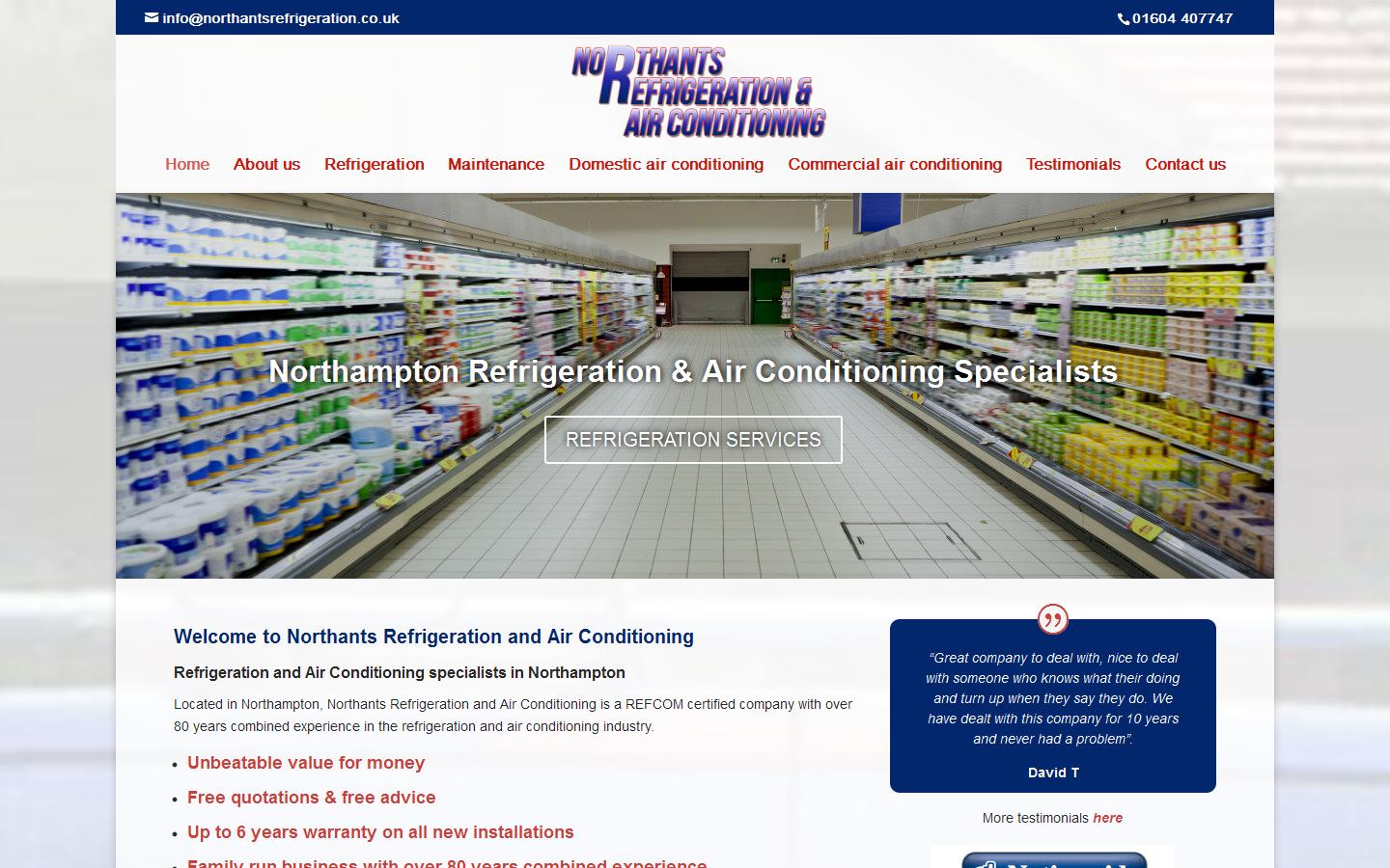 Northants Refrigeration Ltd Website