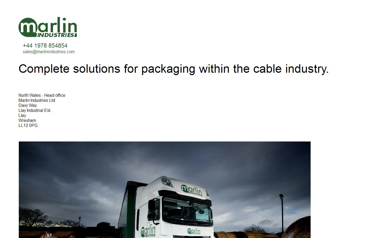 Marlin Industries Website