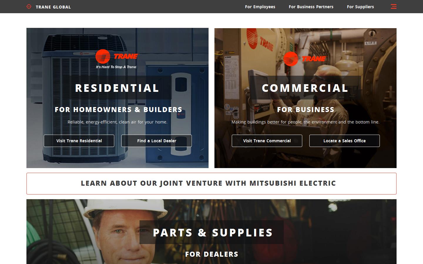 Trane UK Ltd Website