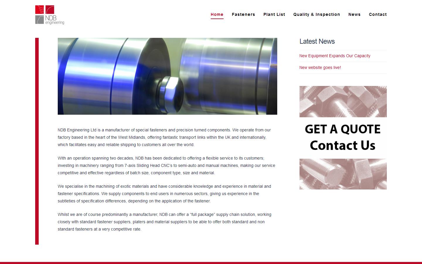 N D B Engineering Ltd Website