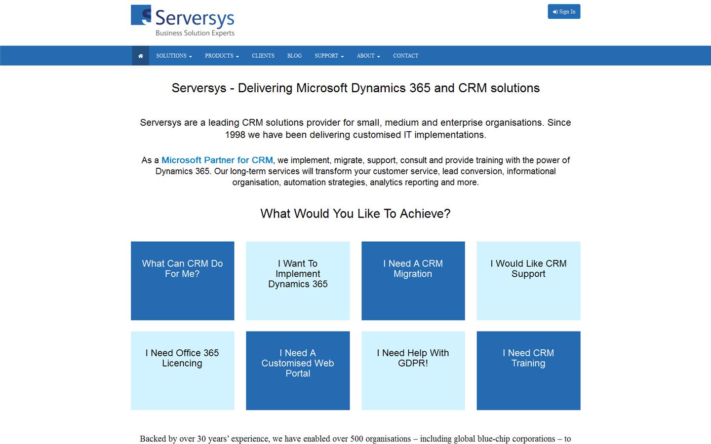 Serversys Website