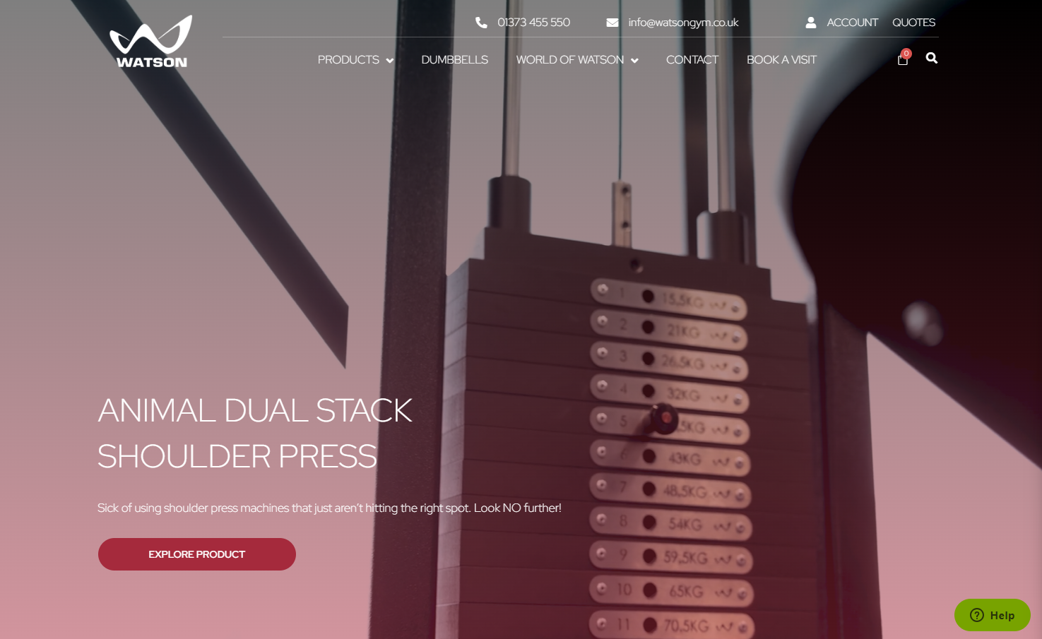 Watson Gym Equipment Website