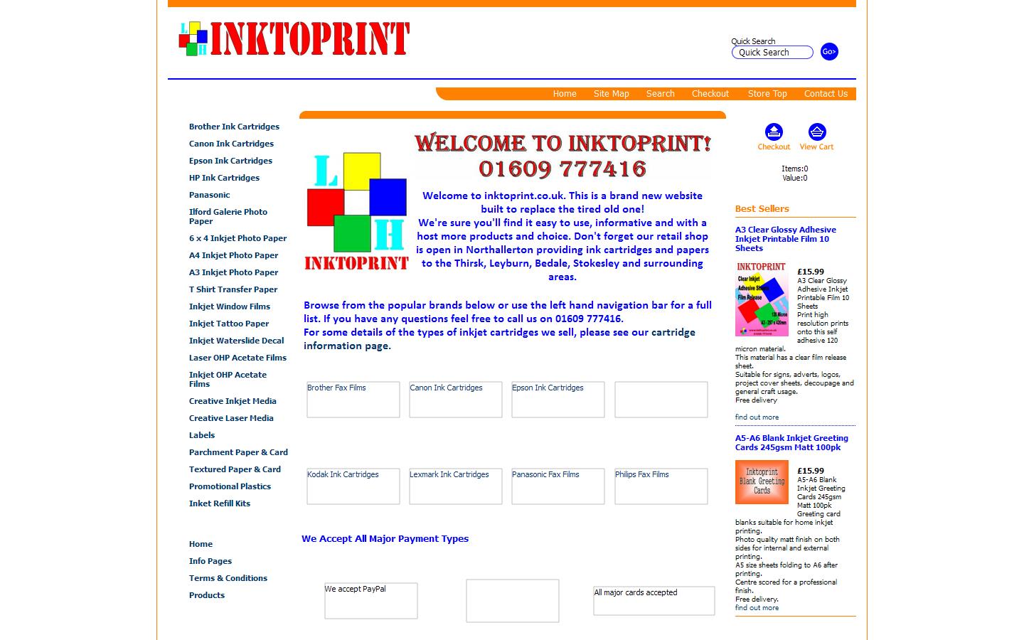 Inktoprint Ltd Website