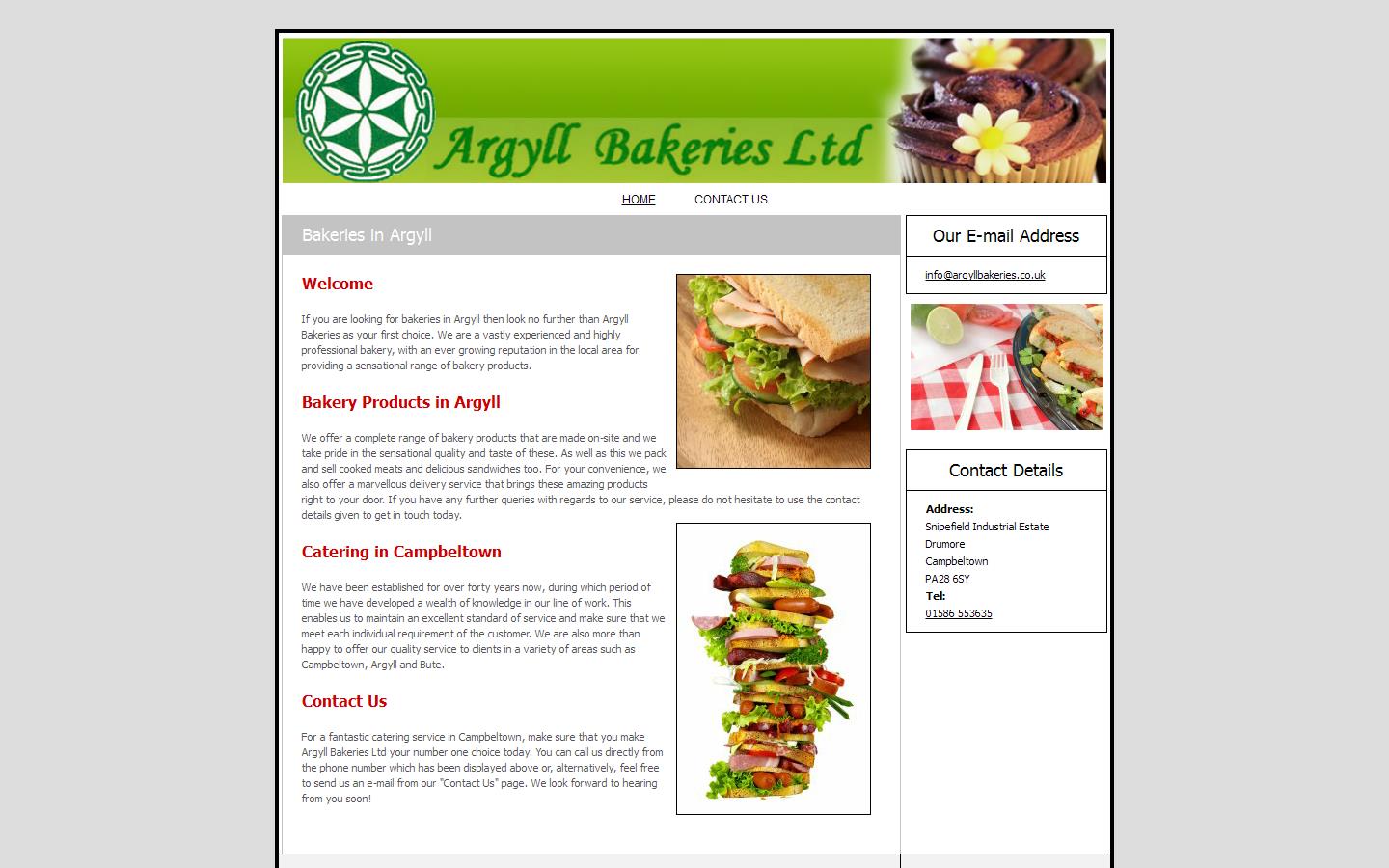 Argyll Bakeries Ltd Website