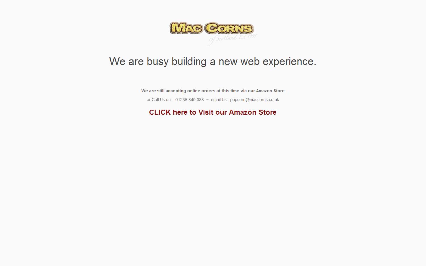Maccorns Website
