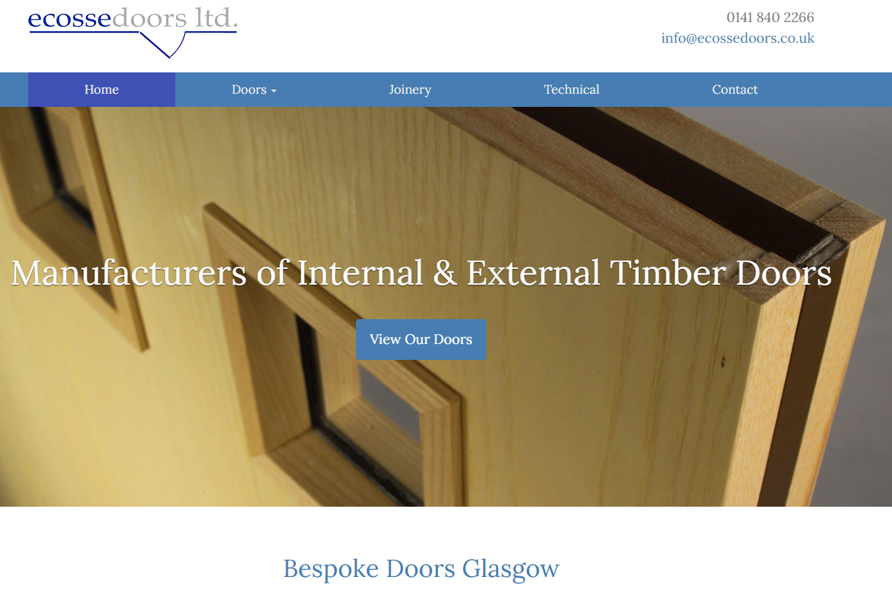 Ecosse Doors Website