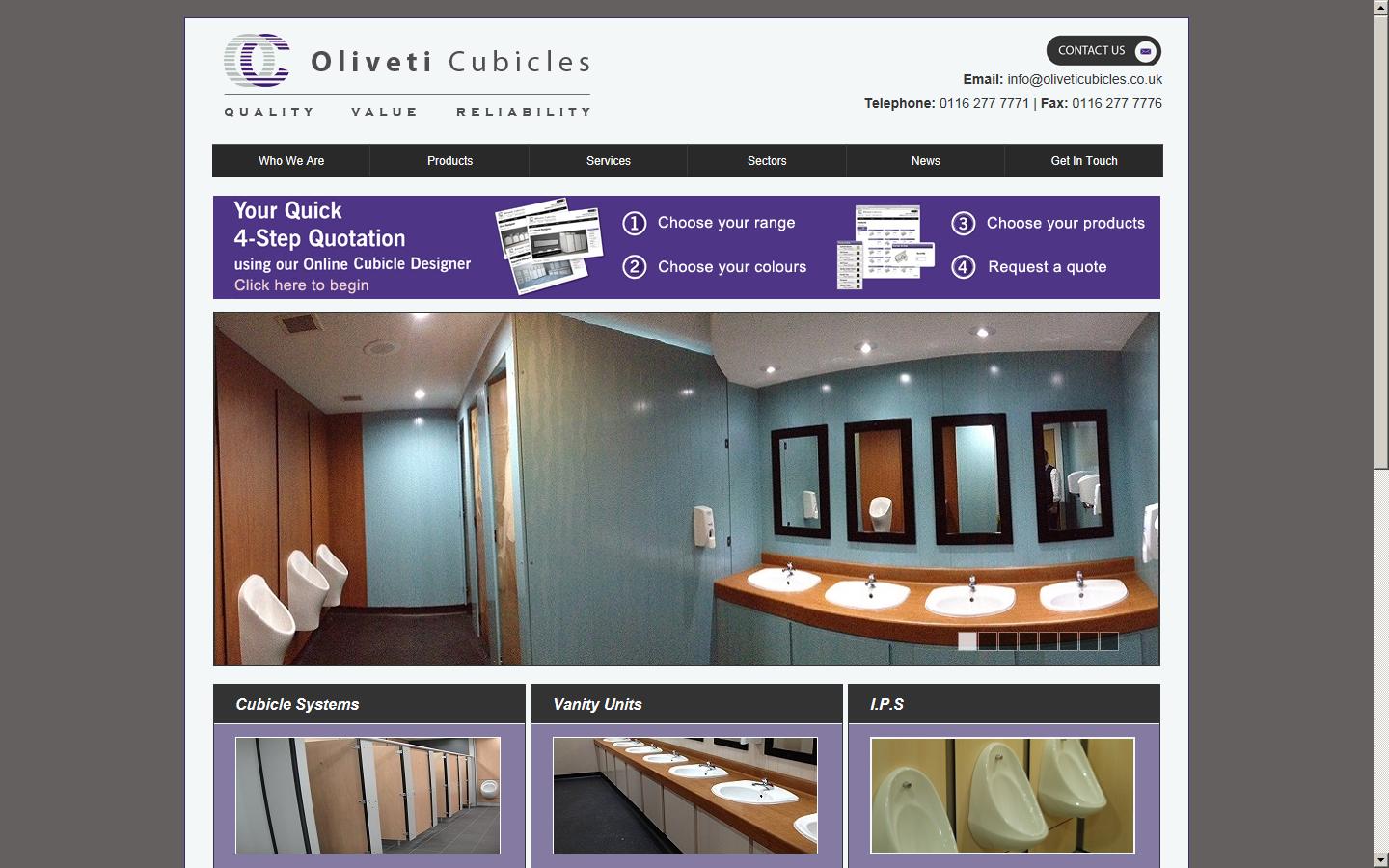 Oliveti Cubicles Website