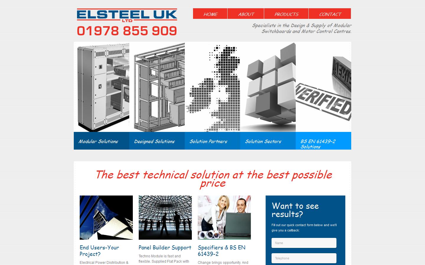 Elsteel UK Ltd Website