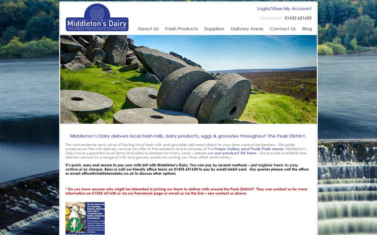Middleton''s Dairy Website