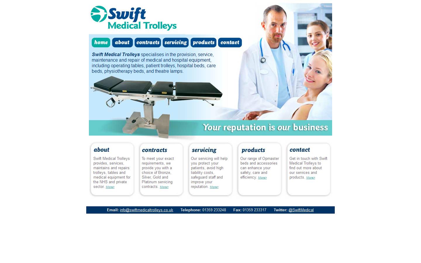 Swift Medical Trolleys Website